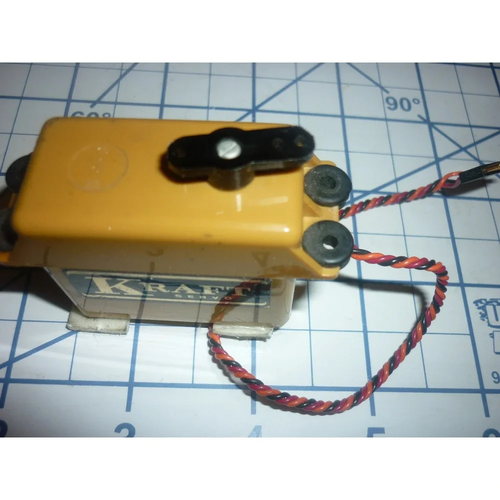 Vintage Kraft Systems RC Servo‎ Motor Glider Rudder Gold Case 3-Pin Ephemera